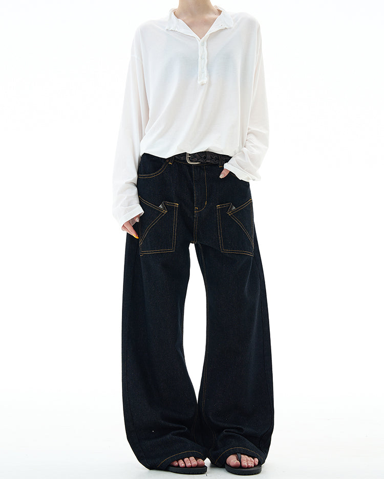 MADWITCH REVERSIBLE DENIM JEANS #DR8217