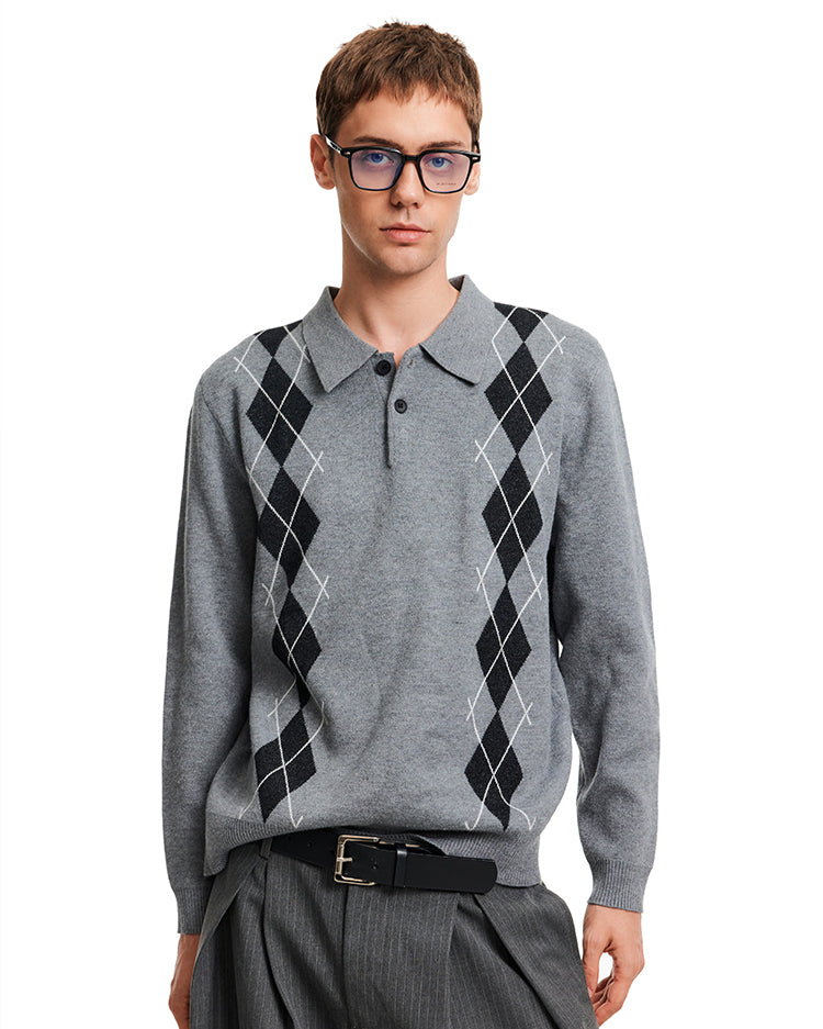 MADWITCH POLO DIAMOND KNIT #MFY236