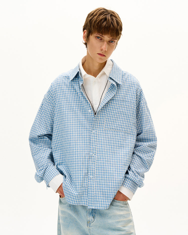 MADWITCH UNISEX CLASSIC PLAID BUTTON-UP SHIRT #CR6211