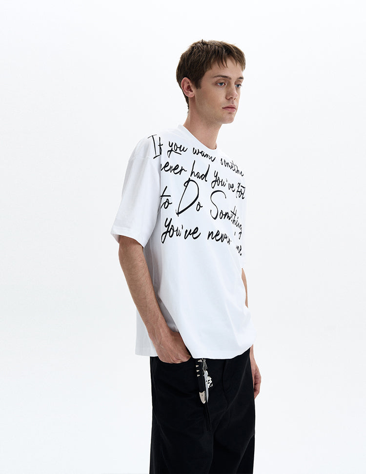 MADWIT LETTER PRINT TEE #27344