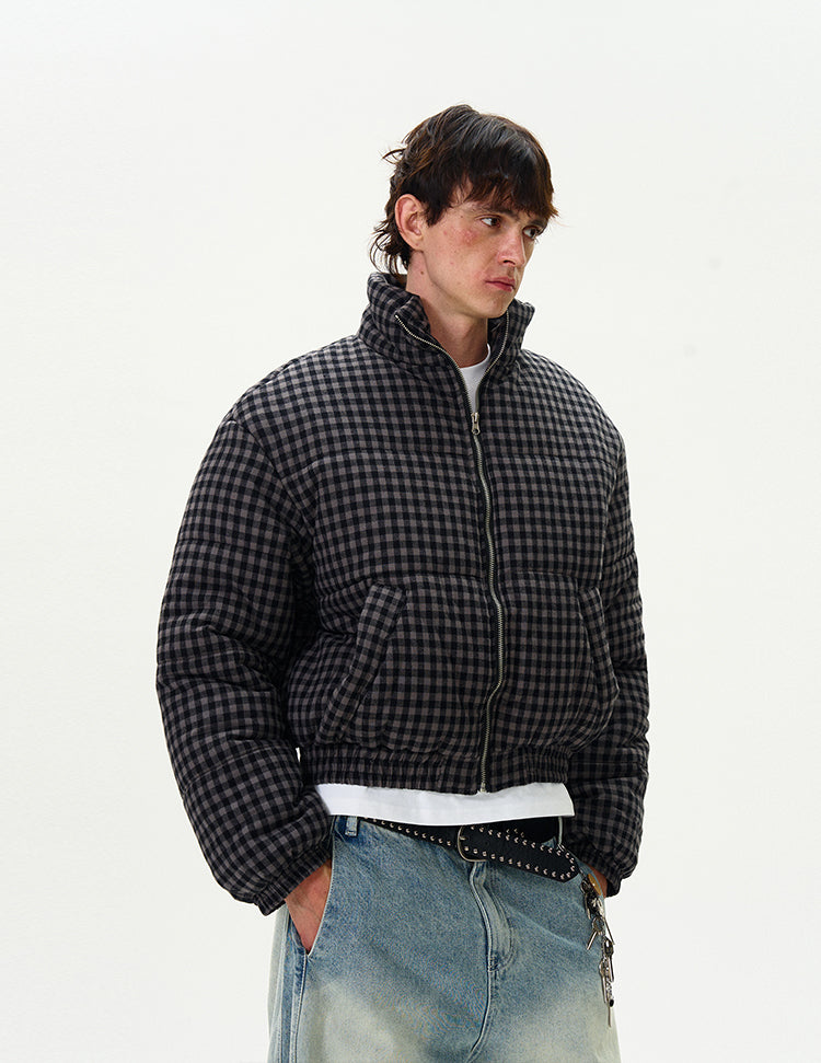 MADWITCH SHORT PLAID COTTON JACKET #RW134