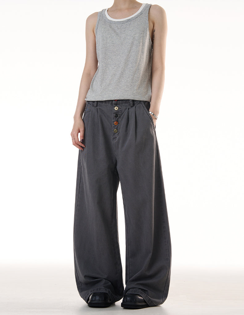 MADWITCH VINTAGE BUTTON WORKWEAR JEANS #CK3513