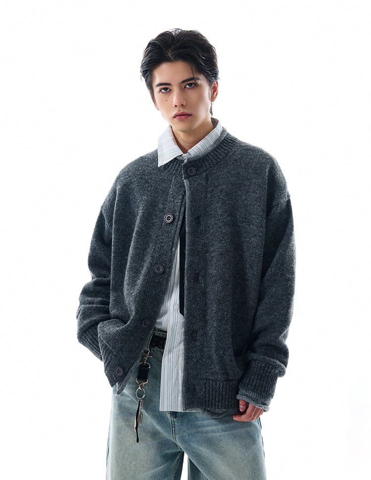 MADWITCH FAUX TWO-PIECE CARDIGAN SWEATER #MY010