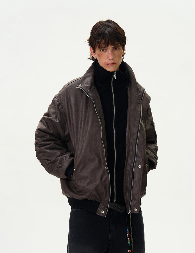 MADWITCH FAUX TWO-IN-ONE JACKET #BM232