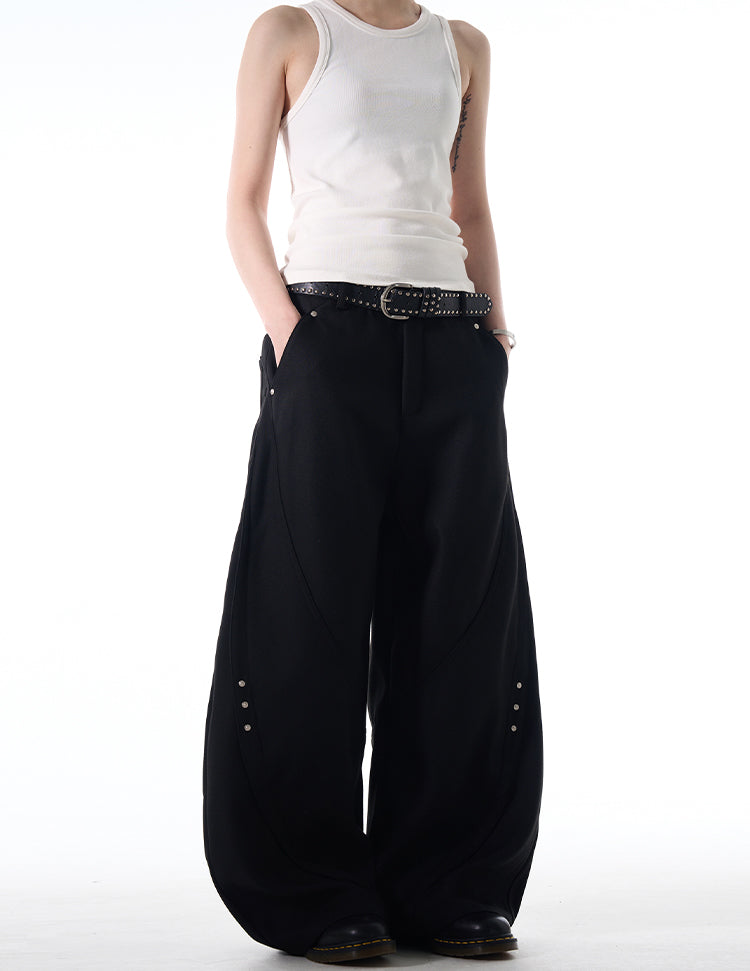 MADWITCH LOOSE FIT WIDE-LEG DENIM PANTS #C828