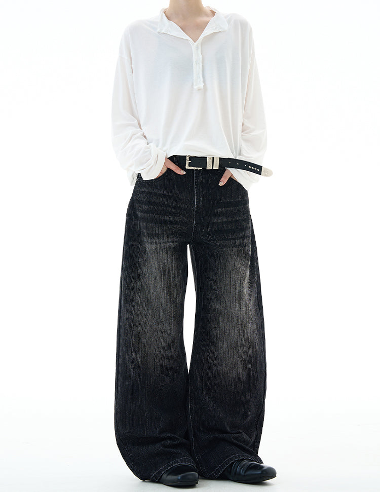 MADWITCH UNISEX HIGH STREET WIDE LEG JEANS #G6669-2