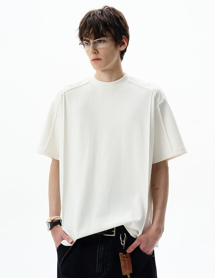 MADWITCH PANELED CREW NECK TEE #UTU009