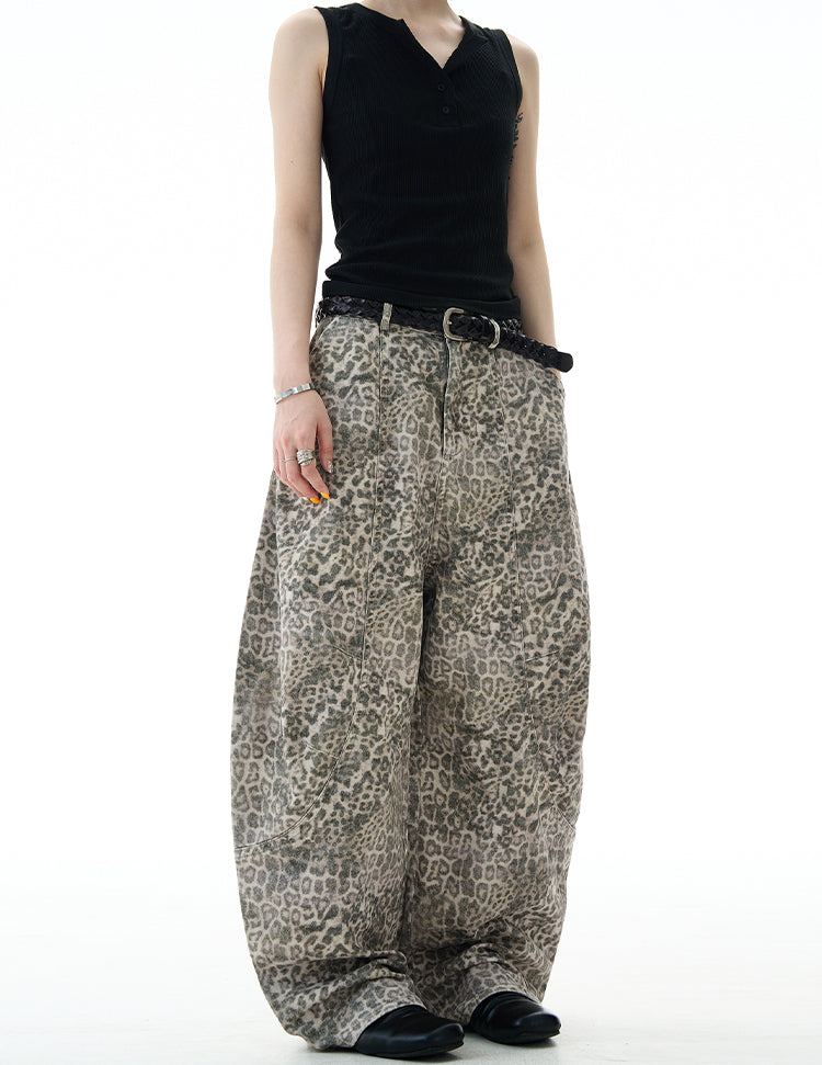 MADWITCH LEOPARD PANELED TROUSERS #A616