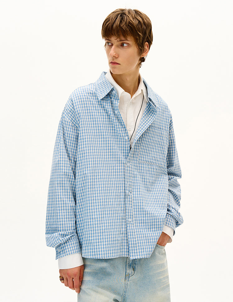 MADWITCH UNISEX CLASSIC PLAID BUTTON-UP SHIRT #CR6211