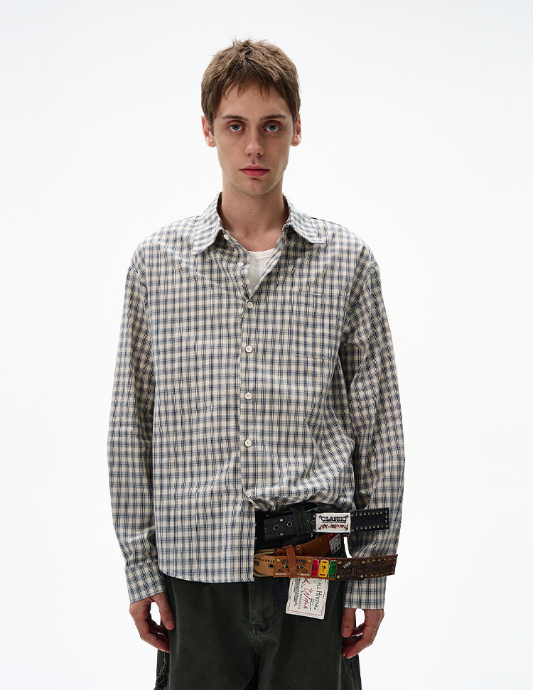 MADWITCH CHECKERED LONG SLEEVE SHIRT #RC86