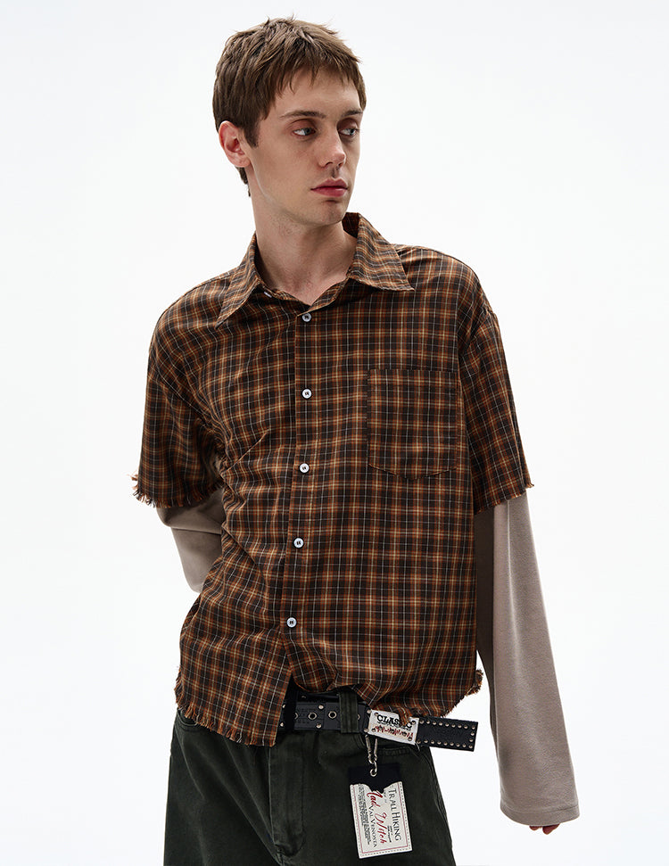 MADWITCH UNISEX FAUX TWO-PIECE SHIRT #CR601