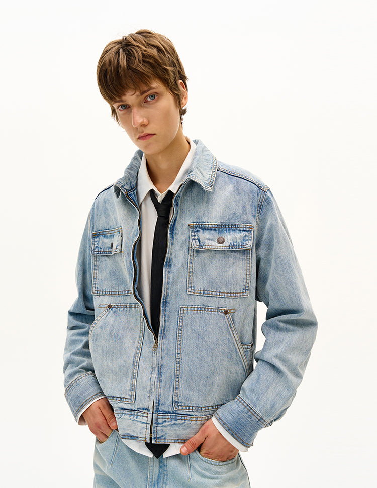 MADWITCH UNISEX VINTAGE WASHED DENIM JACKET #G6863