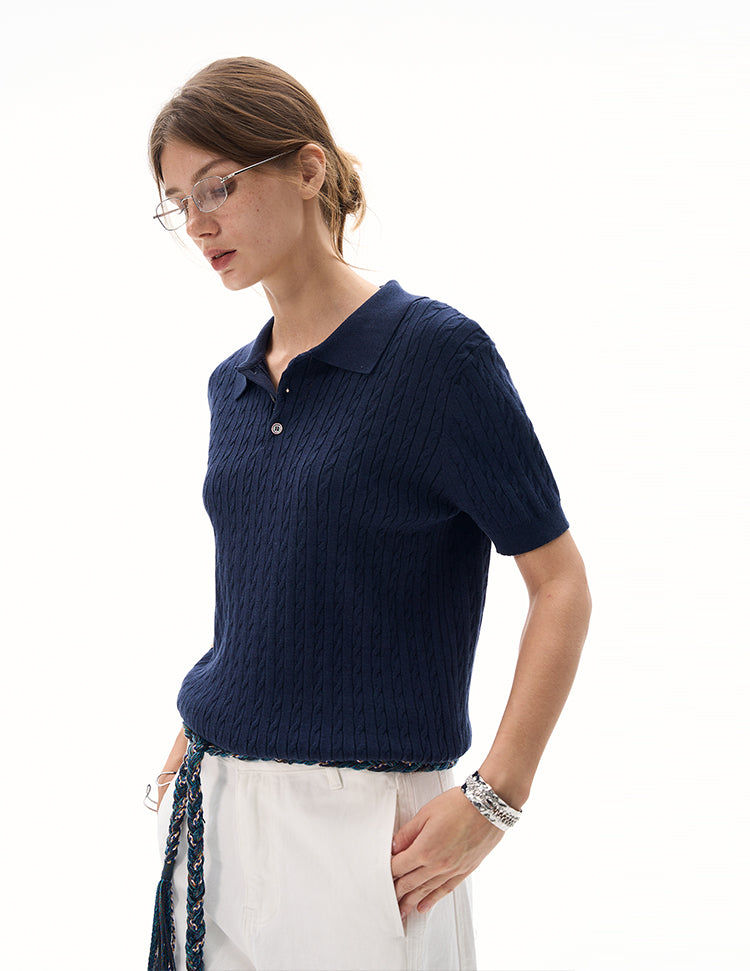 MADWITCH KNIT POLO TSHIRT #YF901
