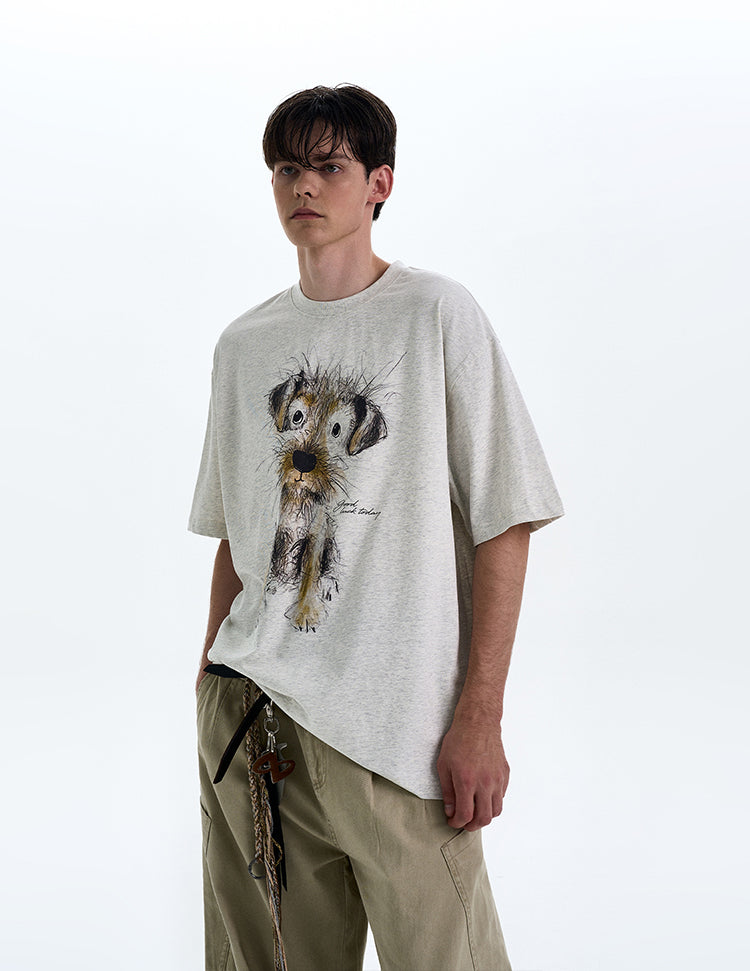 MADWITCH PUPPY PRINT TEE #990599
