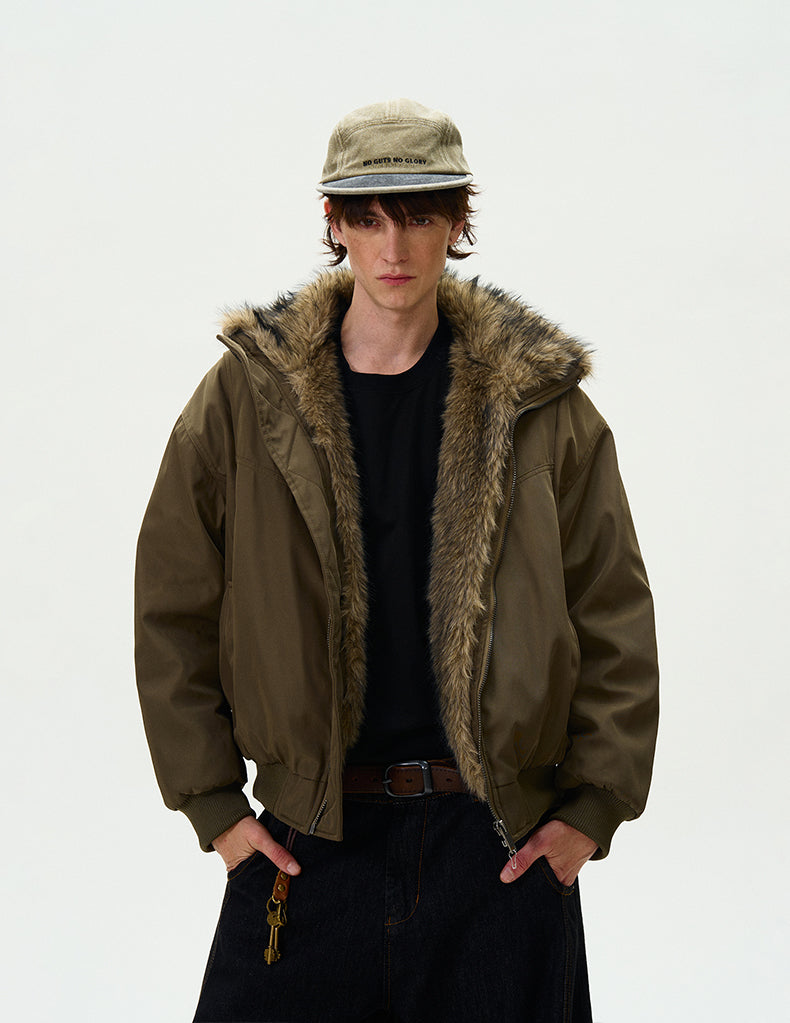 MADWITCH LOOSE FIT FUR-COLLAR JACKET #990219