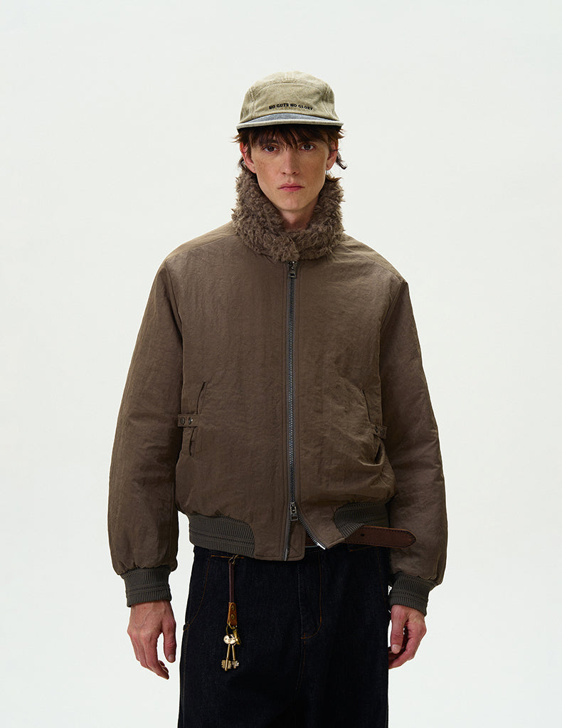 MADWITCH FUR COLLAR UTILITY PARKA COAT #0192