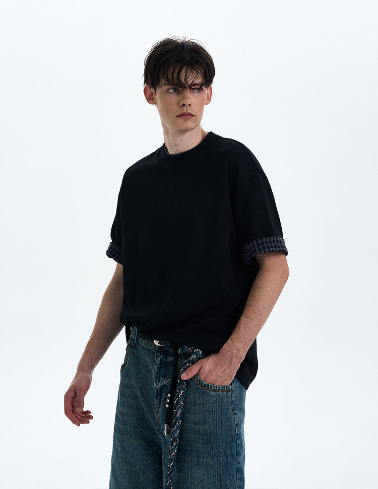 MADWITCH VINTAGE ROLLED HEM TEE #C1785C25