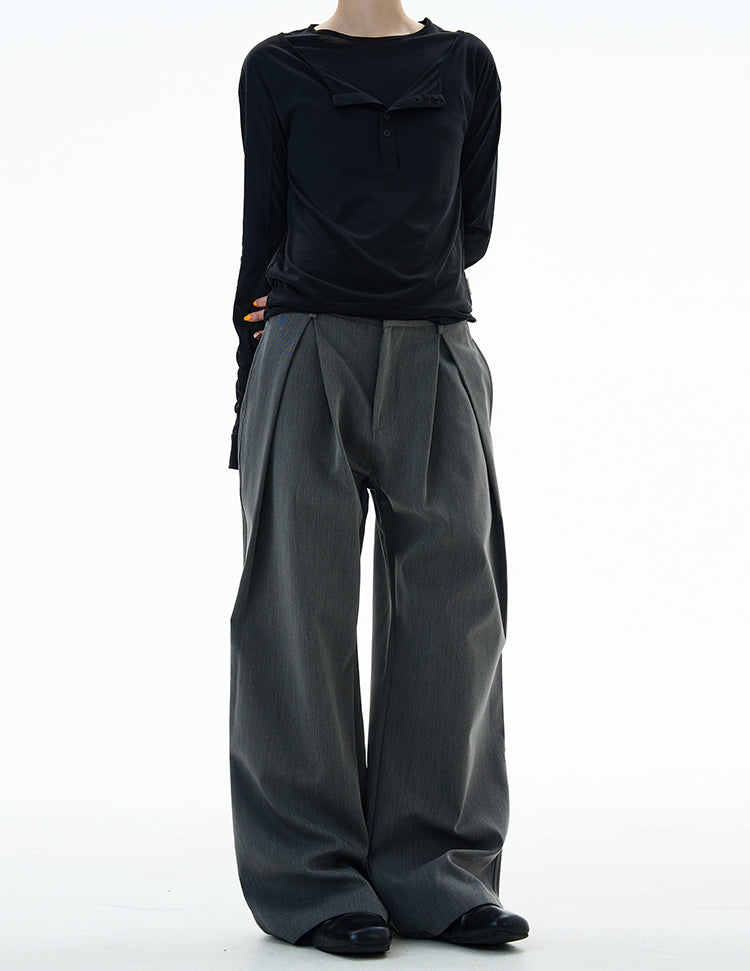 MADWITCH UNISEX WIDE LEG STRAIGHT DRESS PANTS #C915