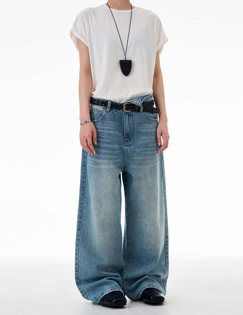 MADWITCH IRREGULAR WASH DENIM PANTS #CK9652