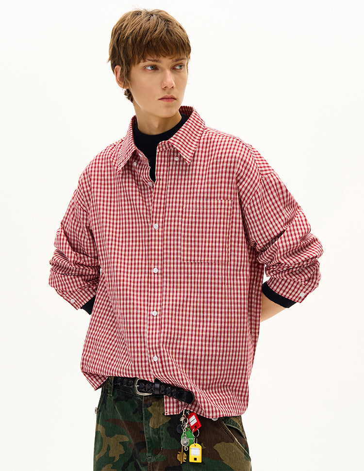 MADWITCH UNISEX VERSATILE CHECKERED SHIRT #CR6213
