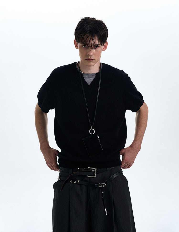 MADWITCH CLEANFIT V-NECK SHORT SLEEVE TEE #RS8358