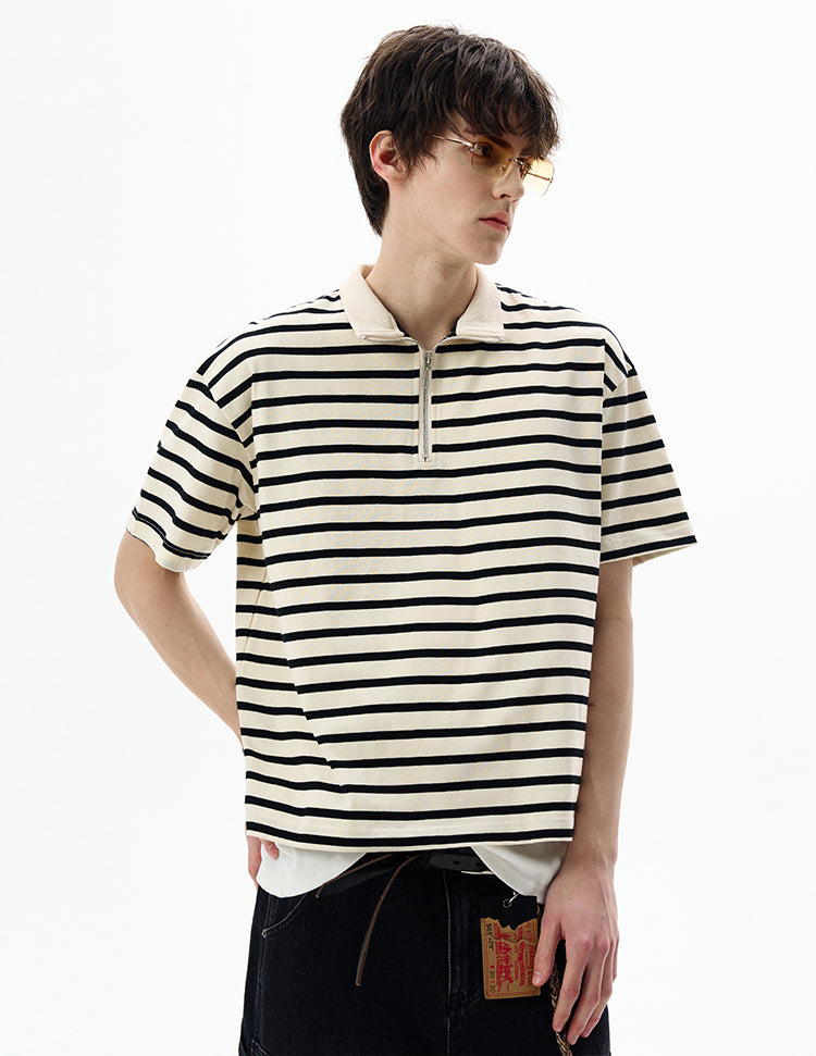 MADWITCH HALF-ZIP DESIGN TSHIRT #6973