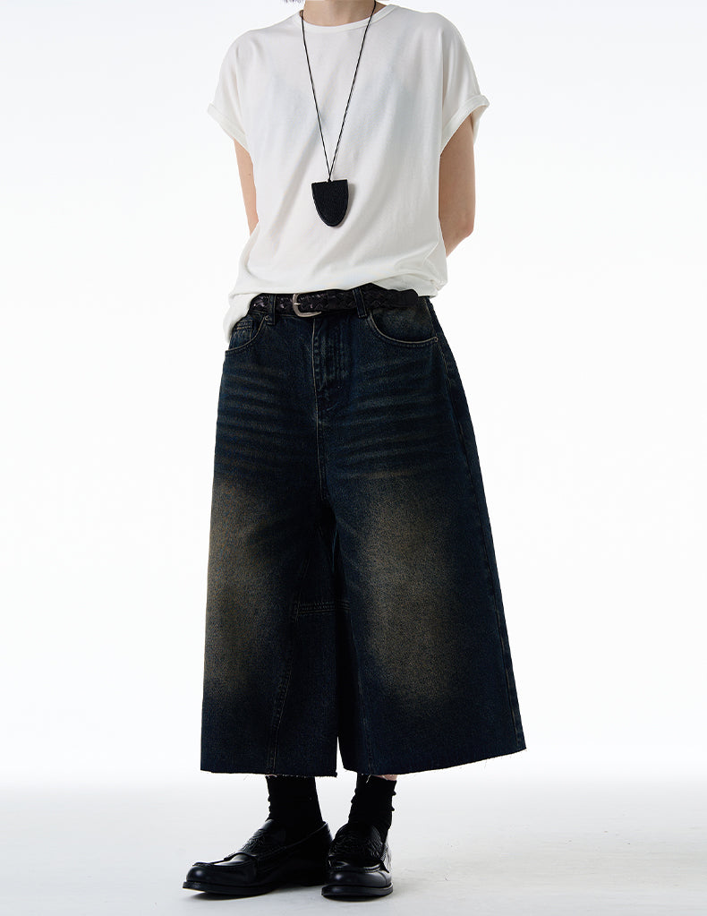 MADWITCH VINTAGE WASHED DENIM SHORTS #FX075