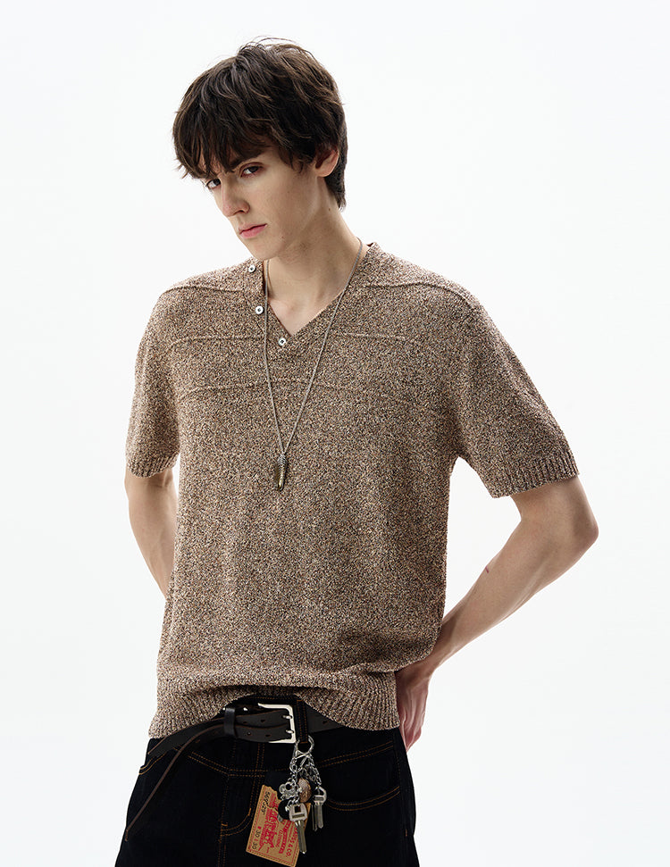 MADWITCH ELEGANT V-NECK TEE #YF897