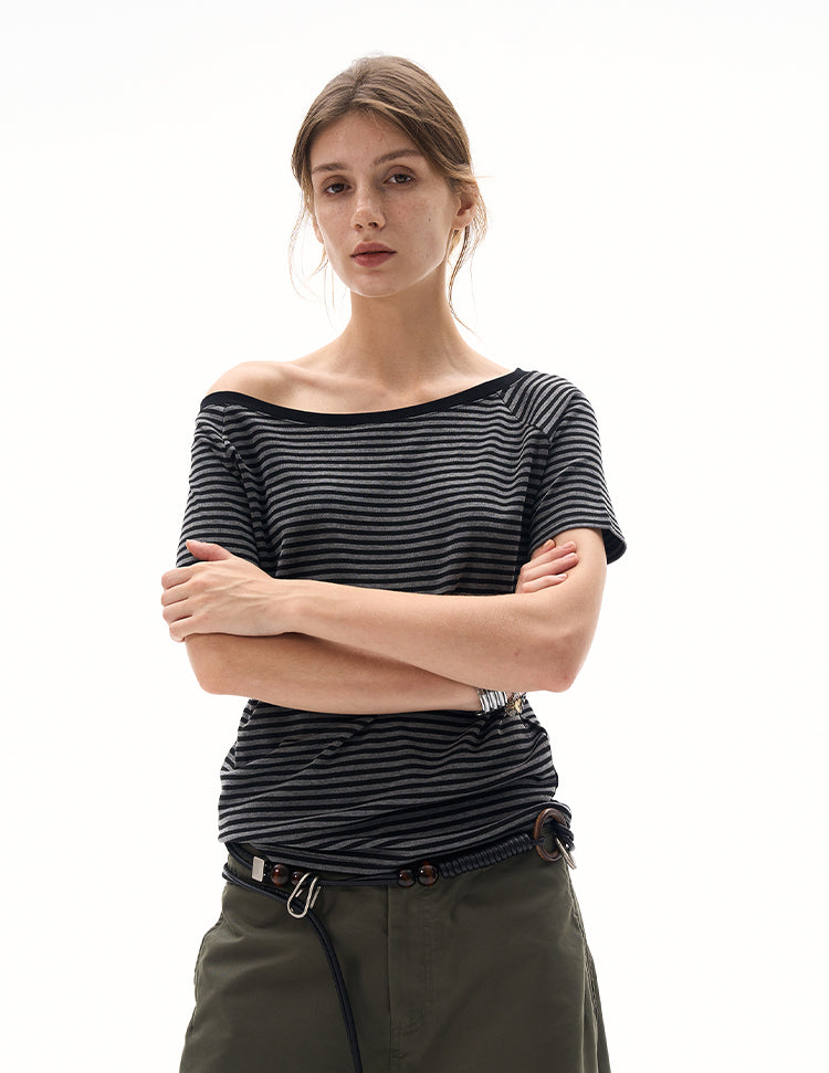 MADWITCH ASYMMETRIC SLIM TEE #G25