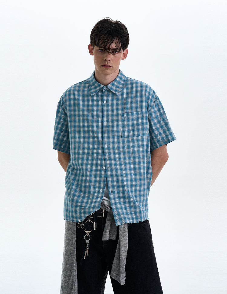 MADWITCH VINTAGE PLAID SHIRT #RC189