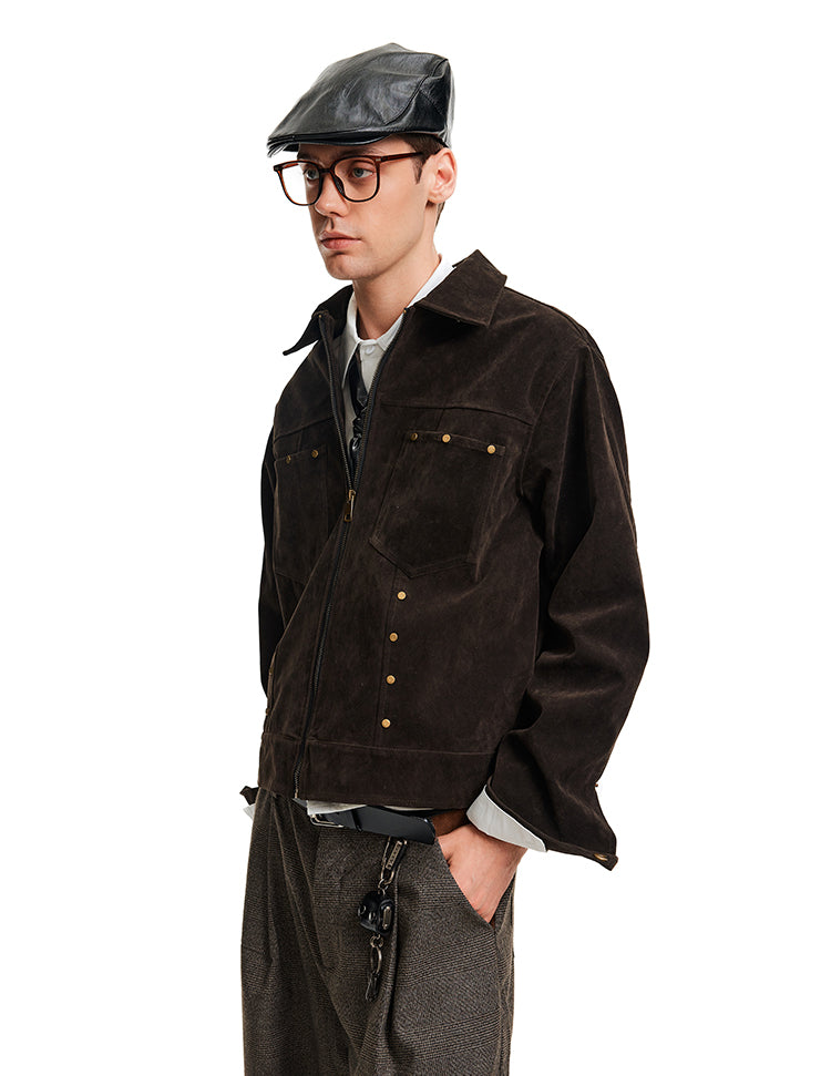 MADWITCH STUD SUEDE JACKET #5079