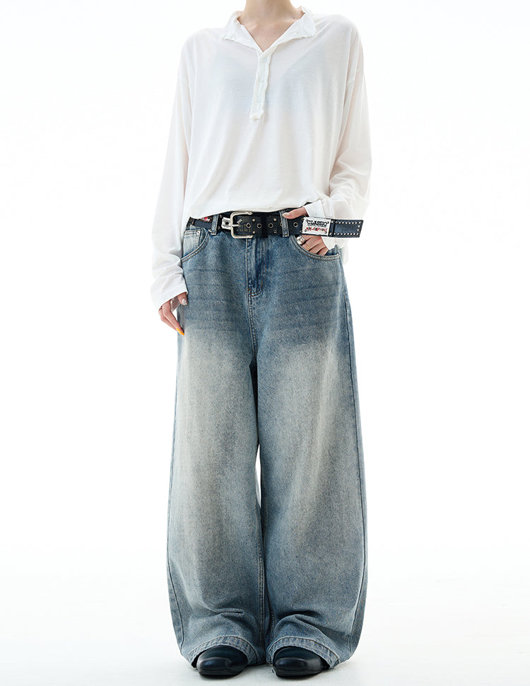 MADWITCH UNISEX DIRTY WASHED DENIM JEANS #G6846