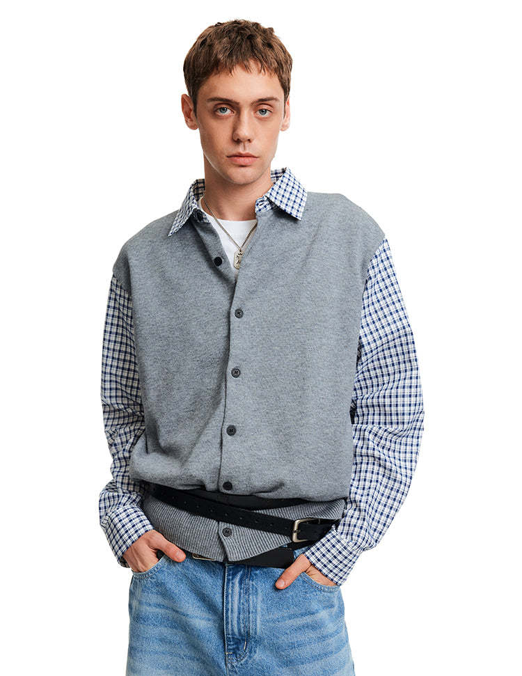 MADWITCH PATCH PLAID KNIT #51179