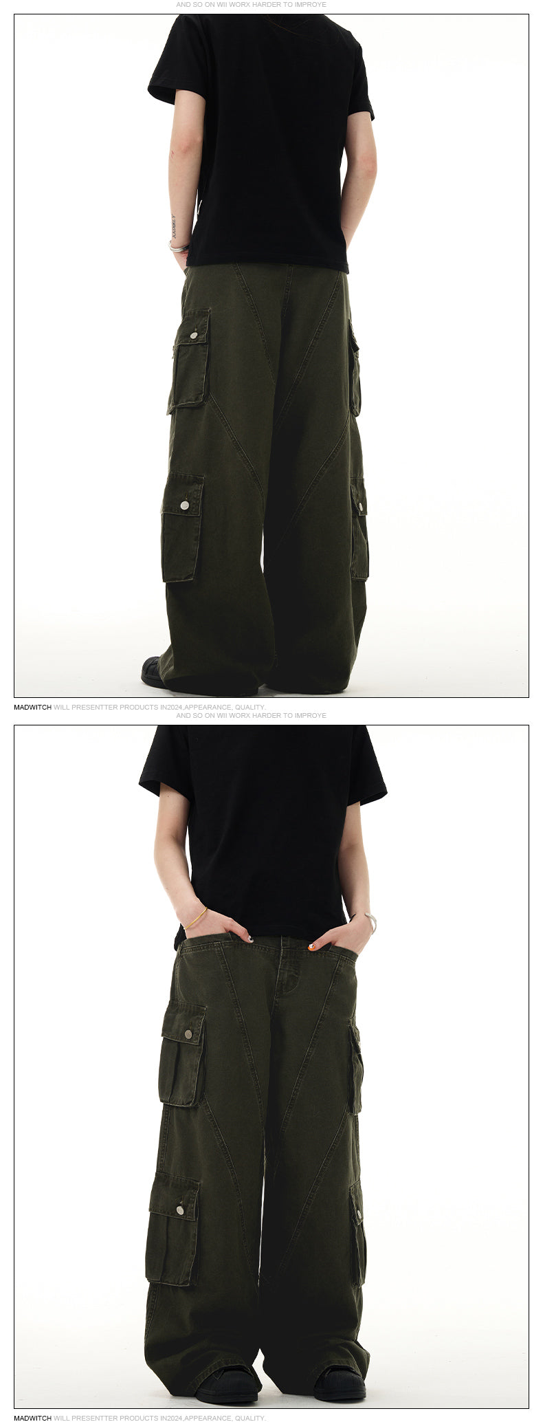 MADWITCH CARGO POCKETS PANT #WH6998