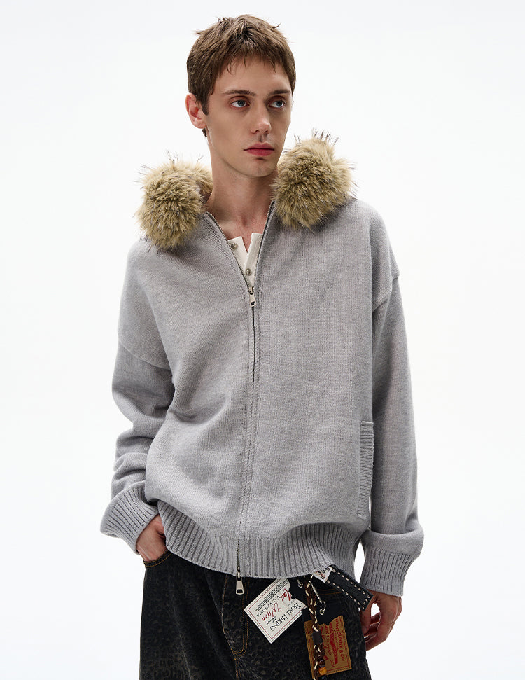 MADWITCH UNISEX FUR-TRIMMED CASUAL COAT #6273