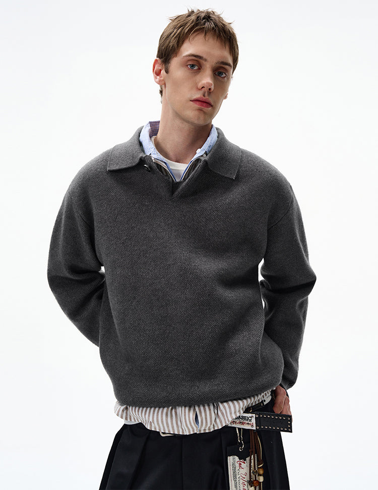 MADWITCH UNISEX KNITTED POLO SWEATER #6301