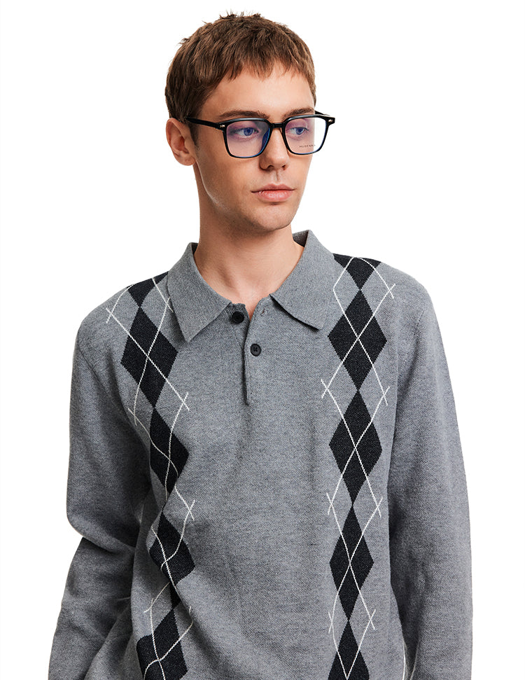 MADWITCH POLO DIAMOND KNIT #MFY236