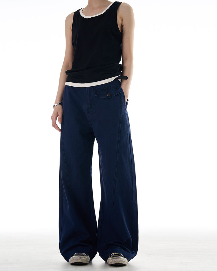 MADWITCH VINTAGE DRAPE RELAXED PANTS #CK3392