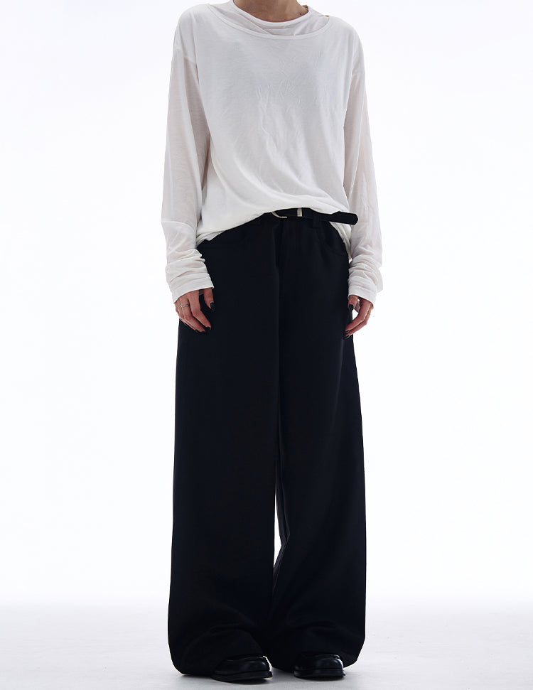 MADWITCH LOOSE STRAIGHT-LEG CASUAL PANTS #CK6657