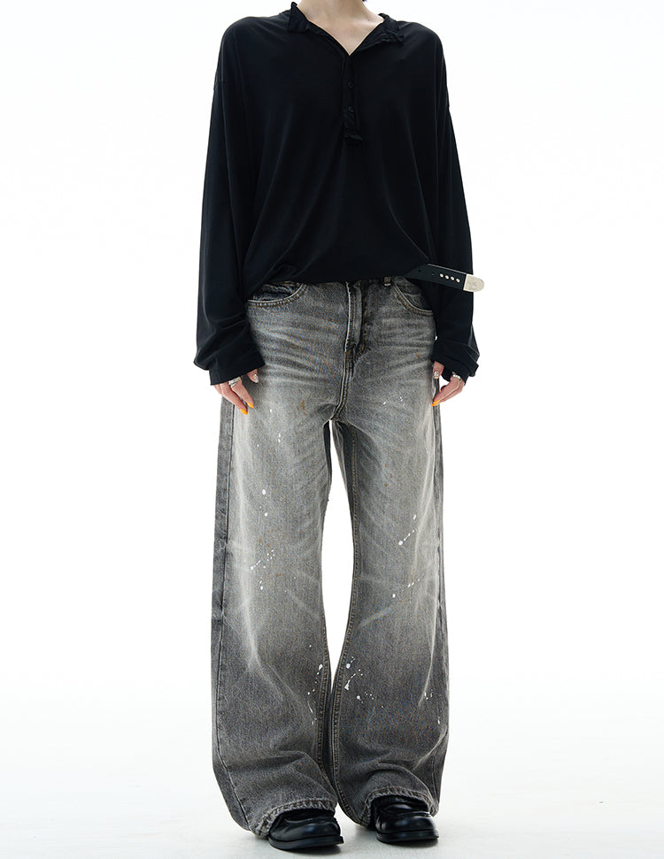 MADWITCH HIGH STREET SPLATTER JEANS #FX085