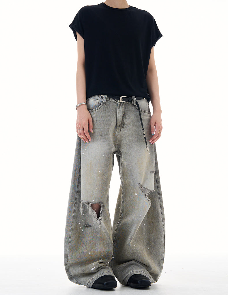 MADWITCH UNISEX RELAXED FIT DENIM PANTS #FX080