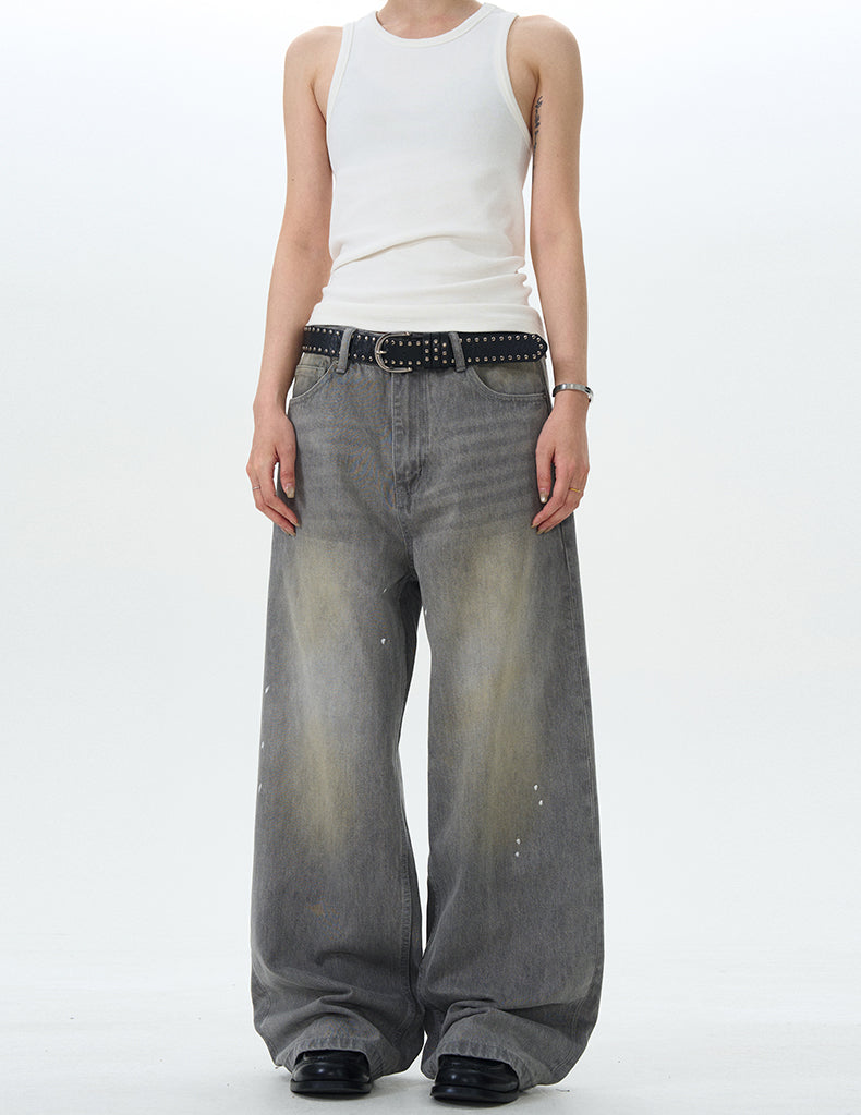 MADWITCH INK SPLASH WASHED JEANS #CK5391