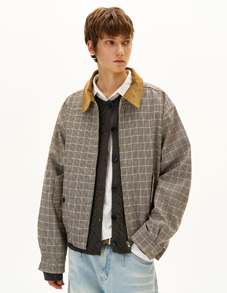 MADWITCH UNISEX CONTRAST COLLAR PATCHWORK JACKET #G1412