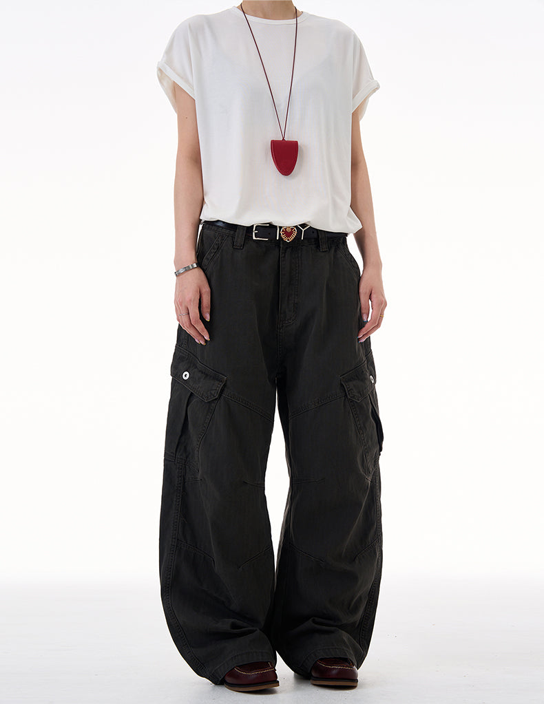MADWITCH UTILITY RELAXED FIT PANTS #CK3557
