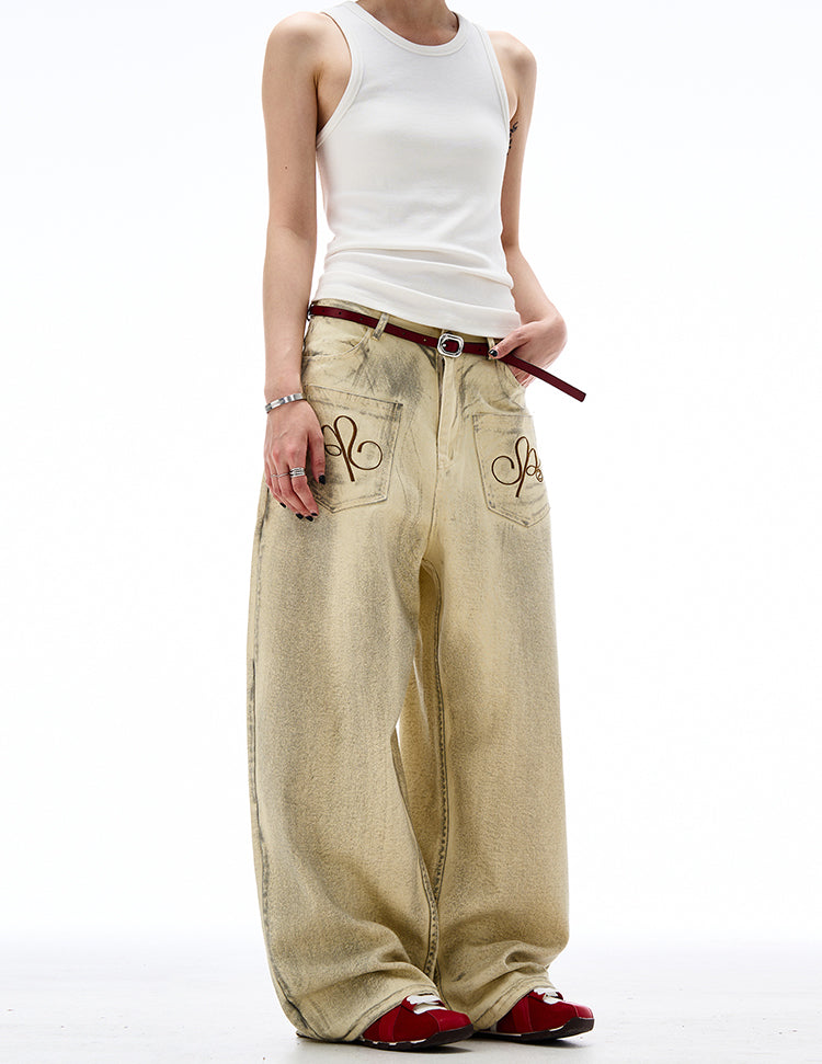 MADWITCH DIRTYFIT STRAIGHT-LEG DENIM JEANS #0037