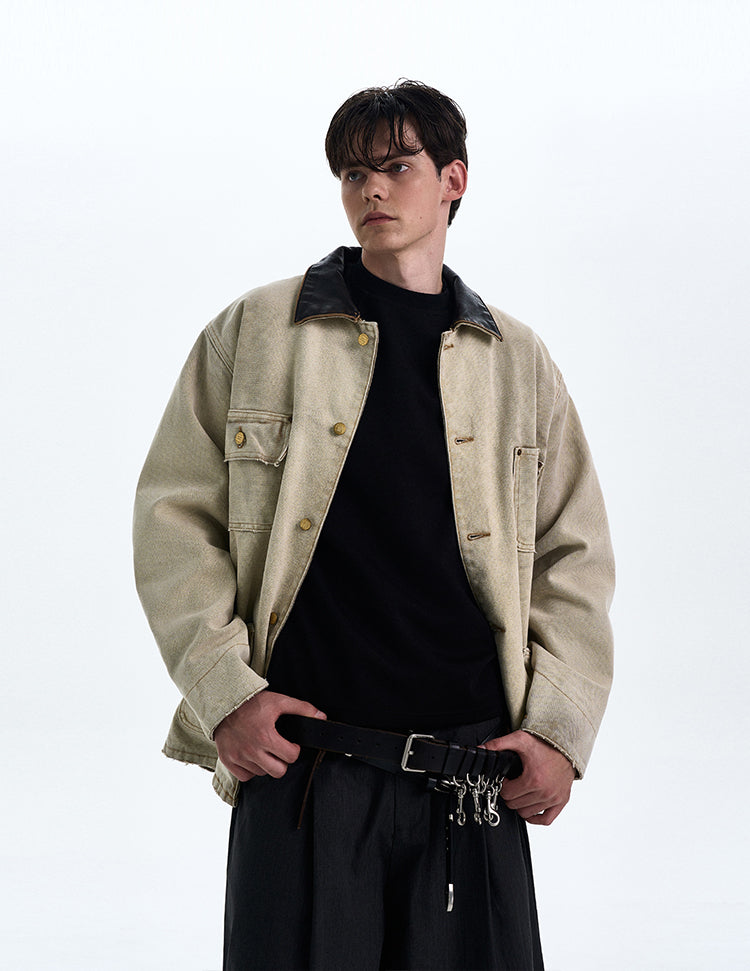 MADWITCH BARN STYLE TURN-DOWN COLLAR JACKET #CW1136