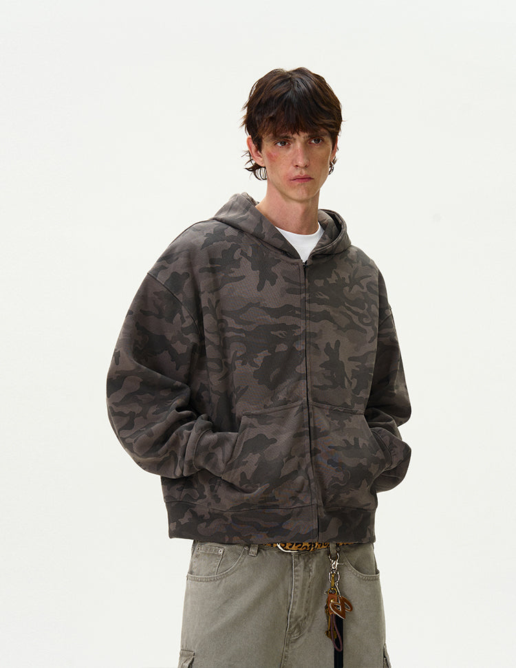 MADWITCH CAMOUFLAGE HOODED TOP #0188