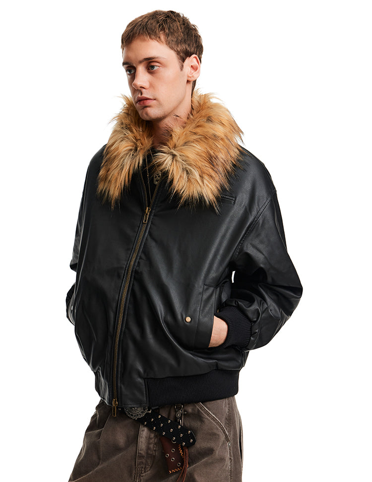 MADWITCH PU SHEARLING PARKA #L99607