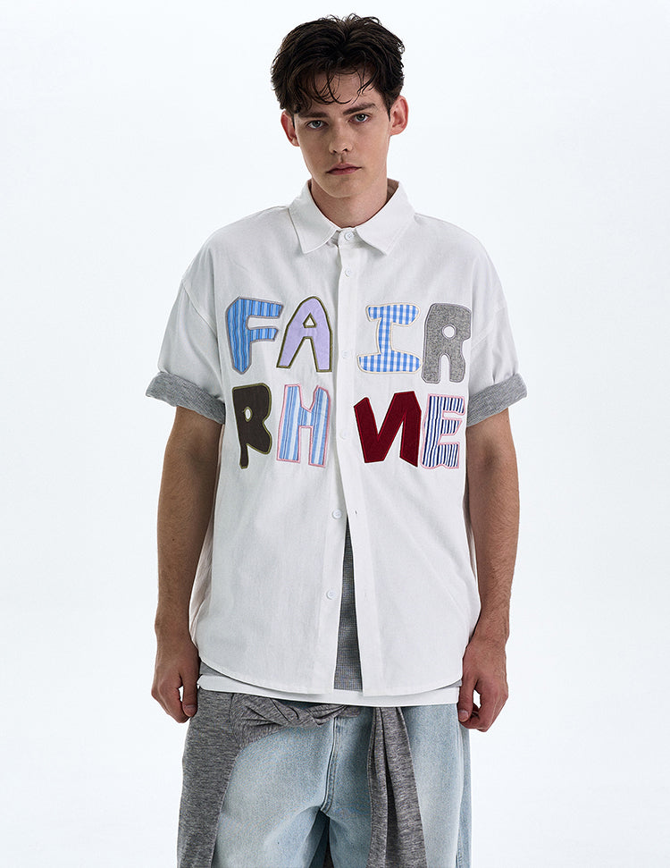 MADWITCH EMBROIDERED SHORT SLEEVED SHIRT #L653