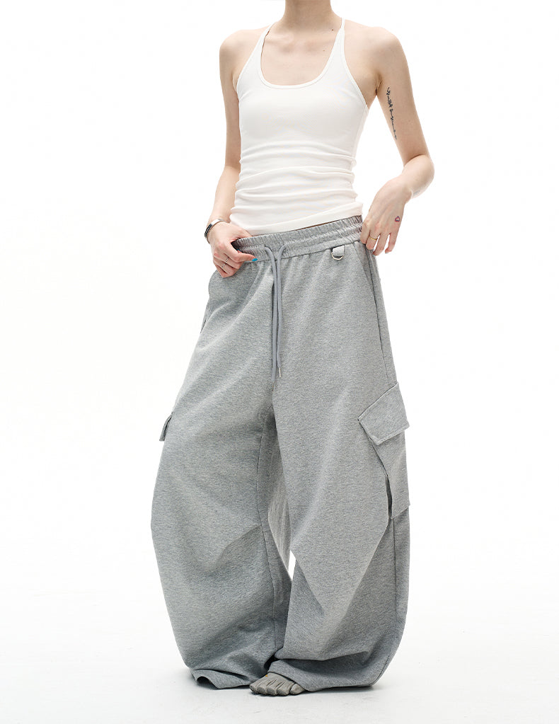 MADWITCH MULTI-POCKET WIDE SWEATPANTS #C930